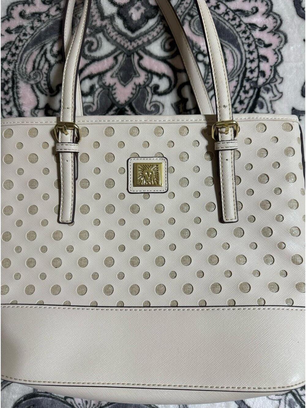 Annie Klein Beige Purse Polkadot